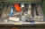Tool cabinet, Lista, with various cutting tools, cutting pins, etc.