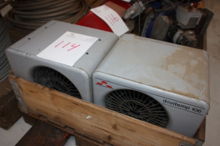 2 x power fan heaters, Devitemp 106