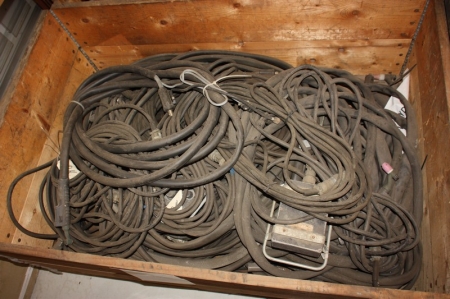 Pallet with welding cables, etc.