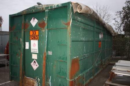 Åben container, 20 fod. Presenning, Micodan type 8/6000, 33 m3. Årgang 2000