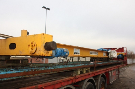 Gantry crane, 10 ton Demag. Span, approx. 10 meters. Condition unknown