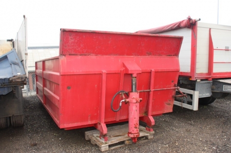 Tipbox for trailer. Front Piston. Steel Case. Volume approx. 12 m3