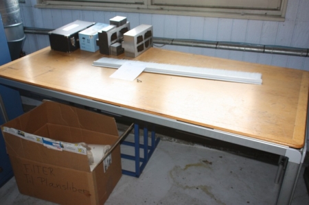 Work, 170x85 + box with plastic film under table