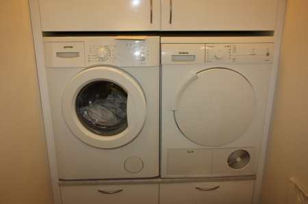 Vaskemaskine, Gorenje WA 50125 + tørretumbler, Siemens EH44-16 + duge og håndklæder