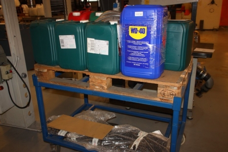 Material truck euro pallets containing various chemicals, lubricants, etc.