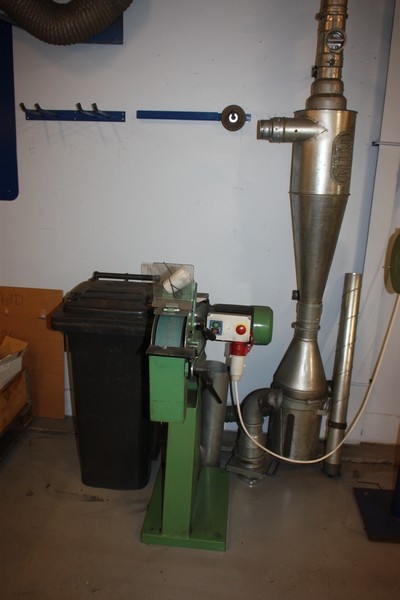 Belt sander, CEC engine, Belt Grinder BSH 2075 with extraction spotting + plastic waste bin