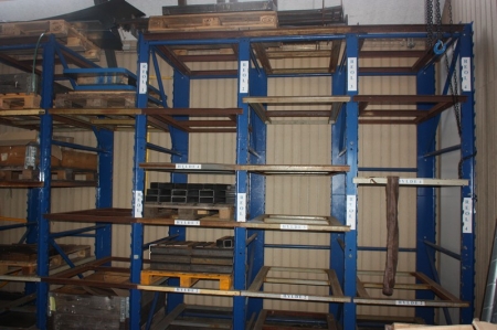 Shelving System with content, 5 sections