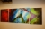Painting in 4 parts, signed Bent Sinus, 98 Each part approx. 50 x 70 cm