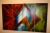 Painting in 4 parts, signature hard to read, maybe Bent Sinus. Each part approx. 40 x 100 cm + painting, signed ERM, ca. 43 x 53 cm