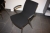 Cafebord, runde, sortmalet, chromstel, ø ca. 100 cm + 6 stole, sort bolster, chromstel, Four Design, Strand & Hvass