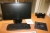 Docking station for HP laptop + flat screen, ASUS HDMI, VE248, mounted on stand + keyboard + mouse