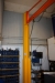 Pillar jib crane with electric hoist, SWF 500 kg. 2 speed up / down. Reach approx. 4 meters. Hook Height approx. 2.5 m + Magnetic lifting yoke