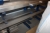 Pallet Racking, one-sided, length approx. 6 meter, 10 shelves. Content, various aluminum + pallet of goods on the floor by the rack, aluminum