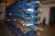 Pallet Racking, double-sided, 8 shelves, length 6 meters. Content, including rods, aluminum and stainless. Pallet not included