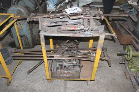 Trolley with clamps