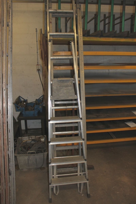 Aluminium stepladder + ladder