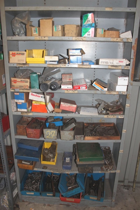 Rack containing various threading tools, etc.
