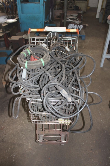 Trolley with various cables
