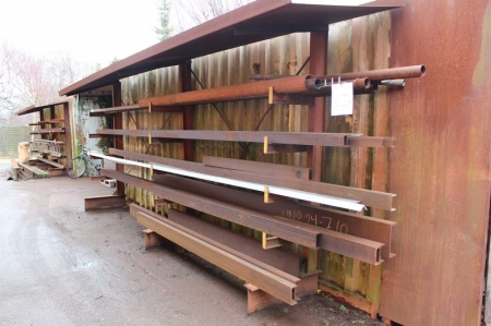 Cantilever rack with content