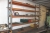 1 span heavy steel rack with content, dimensions: 2.60 x 2.70 x 50 with 10 beams