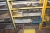 1 span steel bookcase with content