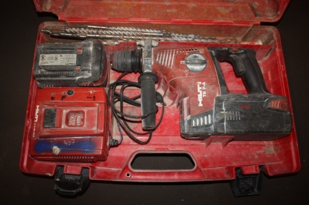 Cordless hammer drill, Hilti TE-7A with 2 batteries and charger