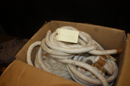 Box with ropes + 3 x harness + work helmet