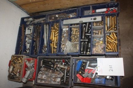 Pallet with various plumbing fittings