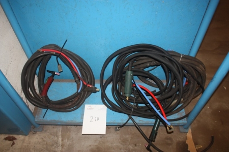 3 x TIG welding cables with handles