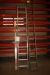 2 x aluminium ladders + straightedge
