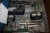 Værktøjskasse med indhold + aku slagnøgle, Hitachi, med 2 batterier og lader + luftslanger