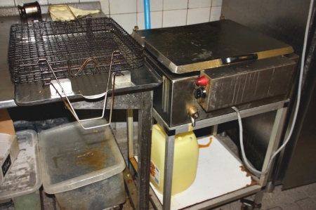 Danish fried biscuits boiler with two grid baskets