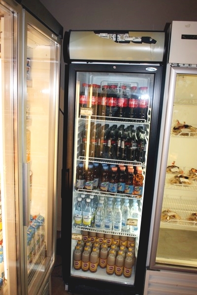 Refrigerator with glass front. Vibocold