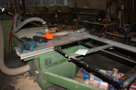 Panel Saw, Lazzari, Juno, 1500, with scoring saw blade, land, Bevel, 45 degrees + Year 1993. Various accessories.