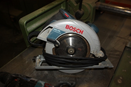 El-håndrundsav, Bosch GKS 190 Professional + el-borehammer, Makita + el-vinkelsliber, Bosch GWS 19-230