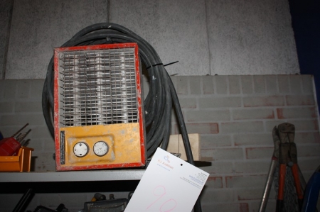 Electric fan heater + masonry drill + visir