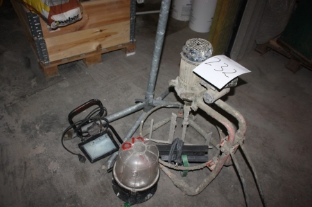 Mixer with electric motor + 4 work lights