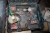 Toolbox wood + Power reciprocating saw, Bosch + cordless drill, Bosch + 3 batteries + charger