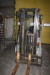 Forklift, diesel. Toyota 18 Catalyst. Counter shows 12381. Lifting capacity 1350 kg. Lifting height: 4700 mm. Clear-view mast. Hydraulic side shift. The truck must not be removed buntil 4 PM of the last day of collection