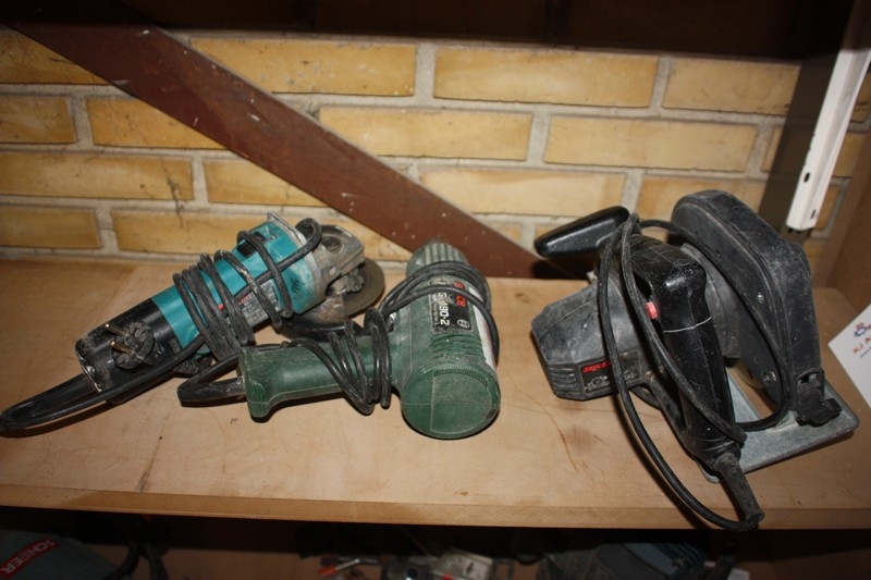 Circular saw, 500 W + heat gun, Bosch + power grinder, 125 mm, Makita NB KJ Auktion - Machine auctions