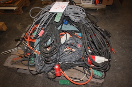Pallet with power cables