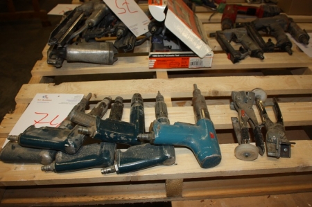 About 6 air drills + 2 angle cutters