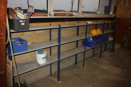 4 span steel rack with content