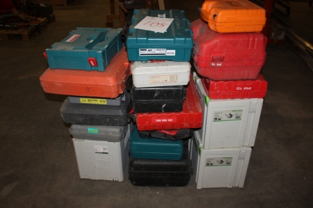 Lot of empty tool boxes