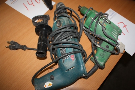 El-boremaskine, Hitachi W5VA2 + el-borehammer, Bosch