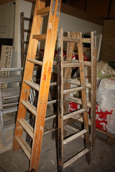 Wiener ladder, wood, 2 x 7 Steps + Ladder, wood, 2 x 6 Steps + Ladder, wood, 2 x 6 Steps