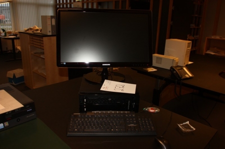 PC, Vision Computer + fladskærm, Samsung SyncMaster SA 350 + tastatur og mus