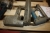 2 luftdykkerpistoler, luftstiksav, Bosch + luftvinkelsliber + blæsepistoler