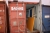 Material Container, 20 foot. Power. Content, including work bench, nails, screws, miscellaneous consumables, metal profiles, insulation, power cables, 2 used doors + lists