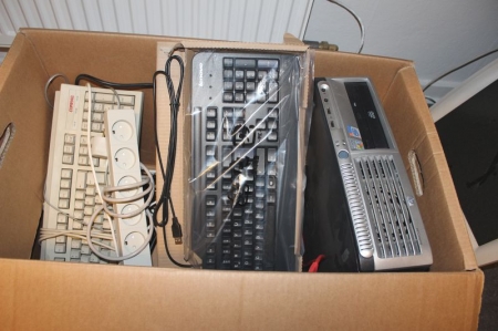 Box with computers and accessories